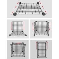 Iron Bookshelf Multipurpose Shelf Toys Storage Box Stacking Cupboard 6 Boxes