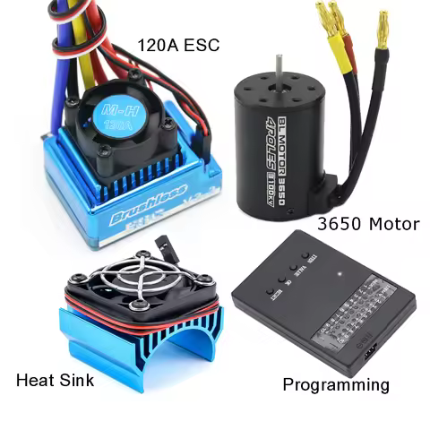 Waterproof 3650/3100KV / 3900KV / 4300KV / 5200KV Brushless Motor & 45A 60A 80A 120A ESC Combo Set f