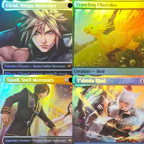 FIN FIC FOIL4-001 Tcg proxy magical cards Vivi Ornitier Summon Bahamut Cloud, Midgar Mercenary Light