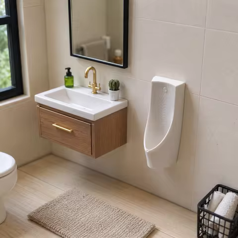 1. `1:12 Dollhouse Miniature Wall Mount Urinal, Mini Toilet Accessory, DIY Diorama Bathroom Scene De
