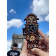 Macau Same Style Refrigerator Sticker Prague Astronomical Clock Wooden Gear Rotating Souvenir
