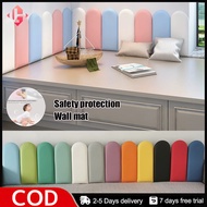 Baby anti-collision wall mat 20x50cm anti-collision soft bag Self-adhesive headboard children's room 3D tatami design decorative wall sticker background wall Baby safety fence board multi-color splicing children's anti-collision wall board creativity