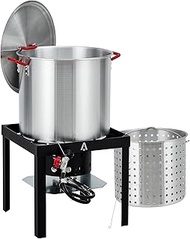 60Qt Outdoor Seafood Boil Kit, 11,0000 BTU Aluminum Seafood Boil Pot, Seafood Boil Pot with Strainer
