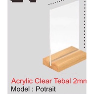 Acrylic Brochure Holder/Ten Card Holder/Ten Card A5 Wooden Legs