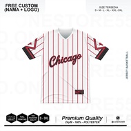 CHICAGO BULLS WHITE BASKETBALL JERSEY FULL PRINTING