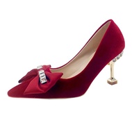Huilm womens high heels 7cm high 2024 new womens wedding shoes red high heels