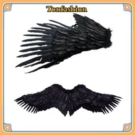 TONFASHION Black Devil Wings, Foldable  Angel Wings, Realistic Lightweight White Swallow Wings