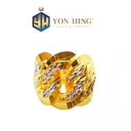 Cincin Coco Padu 2 Tone Saiz 17.5 Emas 916 Yon Hing