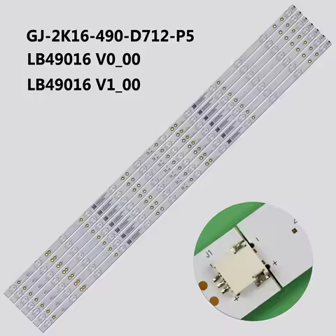 14pcs LED Strip GJ-2K16-490-D712-P5-R L LB49016 V1_00 For 49PUS6581 49PUS6551 49PFF5701 49PUH6101 49