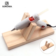 [SONONIA] Hot Glue Gun Holder Hot Melt Glue Gun Support Stand Wood Rack Bracket 20x8cm