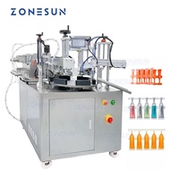 ZONESUN Liquid Filling Sealing Machine ZS-FS50U 4 Heads Ceramic Pump Monodose Strip Tube Plastic Amp