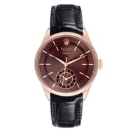 Rolex Rolex Cellini (Reference 50525). A rose gold automatic wristwatch with dual time.