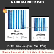 Sổ vẽ Marker NaBii Sổ vẽ màu dạ NaBii Marker Pad 250gsm 20 tờ A5 / A4