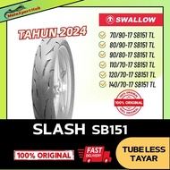 Swallow Slash SB151 Motorcycle Tubeless Tyre soft compound 70/90 8090 987 1277 140/70-17 Motor Tayar