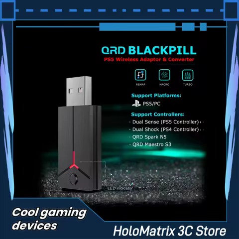 2025 QRD Blackpill Ps5 Wireless Adaptor Converter For Qrd Spark N5/ Maestro S3/Arcade Stick/Original