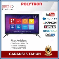 LED TV Digital Smart 32 Inch Polytron PLD 32MV1859 EASY SMART MOLA TV