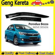 Air Press Window Door Visor Tingkap Kening Kereta For Perodua Bezza - MOVE Design (4Pcs x 10cm)