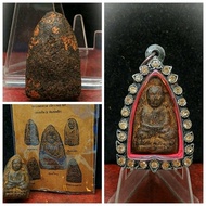 大名显赫屈倉海BE2497流行模熨斗模显圣国师龙婆托老牌,附庙介绍卡,已包好古典铜制佛牌壳Super Famous Wat Changhai Pra Lp Thuad Amulet_Ac Tim
