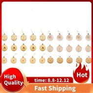 30Pcs Christmas Tree Decor High Qulity White Gold Ball Ornament Bauble Party Hanging Ball for Home C