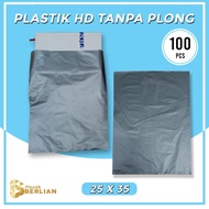 🔆 Plastik HD Tanpa Plong 25 x 35 cm Plastik Packing Silver - Isi