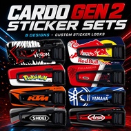 For Cardo Gen 2 Helmet Bluetooth Intercom Sticker Set Custom Printed Waterproof Decal Skin Cover 8 D