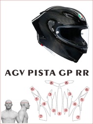 ฟิล์มตกแต่งแบบโปร่งใสเต็มรูปแบบสำหรับหมวกกันน็อคจักรยานยนต์ AGV Pista GP RR ทนทานต่อการขูดขีดและป้อง