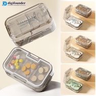 DIGIFOUNDER Portable Double-Layer Pill Cutter 1/2 1/3 1/4 Precise Pill Cutting Medicine Organizer Mu