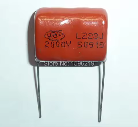10pcs CBB capacitor 223 2000V 223J 2KV 0.022uF 22nF P20 CBB81 Metallized Polypropylene Film Capacito