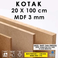 Box 20 x 100 cm - MDF 3 mm - MDF board wooden MDF board/