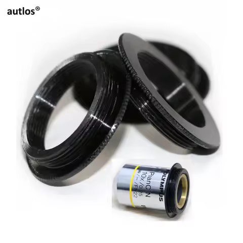 M25x0.75 to RMS Thread Adapter RMS to M25 Microscope Objective Ring for Leica Nikon Olympus Microsco