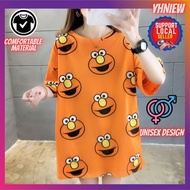 Unisex T-shirt Elmo Short Sleeve Round Neck Tee Shirt Baju Elmo Fashion Korean Style Women Tops Tee 