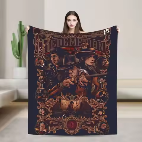 Arthur Morgan RDR 2 West Cowboy Game Blanket Warm Plush Throw Blanket For Bedroom Decorative Flannel