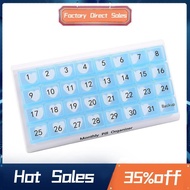 Monthly Pill Organizer 31 Compartments, 1 Per Day, 4 Week Full Month 31 Day Pill Organizer