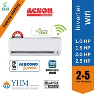 ACSON wifi aircond inverter 1hp 1.5hp 2hp 2.5hp R32 gas air cond
