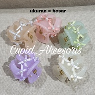 CLIPS HAIR CLIPS HAIR Kamino FRINGE GLOSSY PEARL RIBBON STYLE FRINGE SALON CLIPS