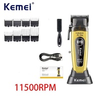ปัตตาเลี่ยนไร้สาย Kemei Professional Brushless Motor Hair pers 11500RPM สำหรับช่างตัดผม ใบมีด DLC