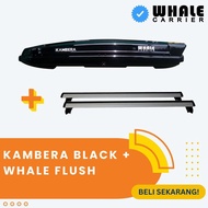 SET ROOFBOX WHALE CARRIER KAMBERA 650 LITER DAN CROSSBAR WHALE FLUSH -nanas shop9