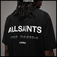 ALL SAINTS Underground Oversized Crewneck T-shirt 280g 100% Heavy Cotton Oversized T-shirt Streetwea
