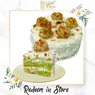 [Gin Thye Digital] 8 inch Ondeh-Ondeh Coconuts Cake - White (Must order 2 days in advance) [Fresh Baked] [Redeem in store] Takeaway