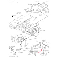 4HK1 TURBO WATER PIPE SHORT ZX200-3 & SH200A5