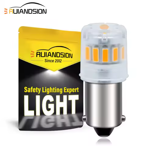 RUIANDSION 2PCS BA9S T4W H21W LED Bulb BAY9S BAX9S BAW9S 10-30V Car Motorcycle Rear Fog Light Licens