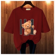 GET FASHION - BAJU KAOS WANITA DEWASA BEAR HI KOREAN STYLE OVERSIZE VIRAL