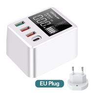 QC3.0อย่างรวดเร็วชาร์จ USB C ชาร์จ4พอร์ตชาร์จโทรศัพท์แบบพกพา30วัตต์40วัตต์จอแสดงผล LCD สำหรับ iPad A