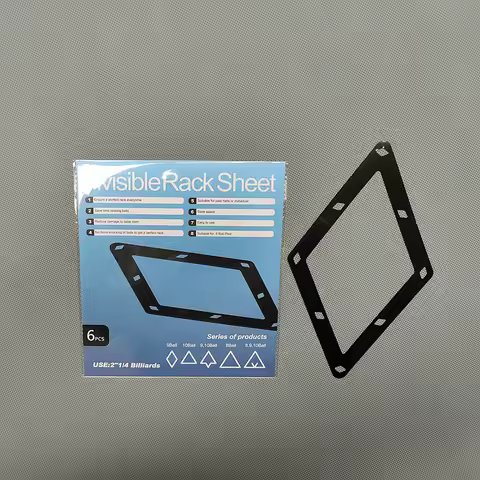 Invisible Rack Sheet 9 Ball Pool Game 6pcs Rack 9 Ball 2" 1/4 Billiards Combo Pack Plastic Rack Shee