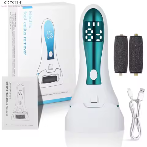 Electric Foot Callus Remover 1000RPM 9 Gear Skin-Safe Replaceable Heads Dead Skin Exfoliator Portabl