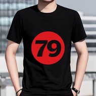 MERAH Men's T-Shirt Wanita Print Number 79 Red Circle Streetwear Theme Happy Indonesian Independence