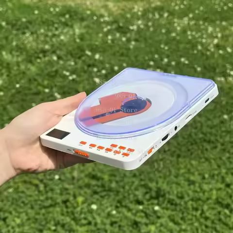 Trendy Transparent CD Player, Portable Walkman for English Learning, CD & MP3 Player with Repeater F