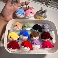 GANTUNGAN   Mini whale keychain crochet | Knitted whale keychain | Jugurumi