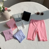 Casual Slim-Fit Leggings Girls High-Stretch Five-Point Cycling Pants Korean Version Yoga Pants Safet