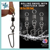 1 Pack (10 pcs) Swivel Fishing Barrel Stainless Steel Connector Pin Fishing Snap Pin Casting Snap Ma